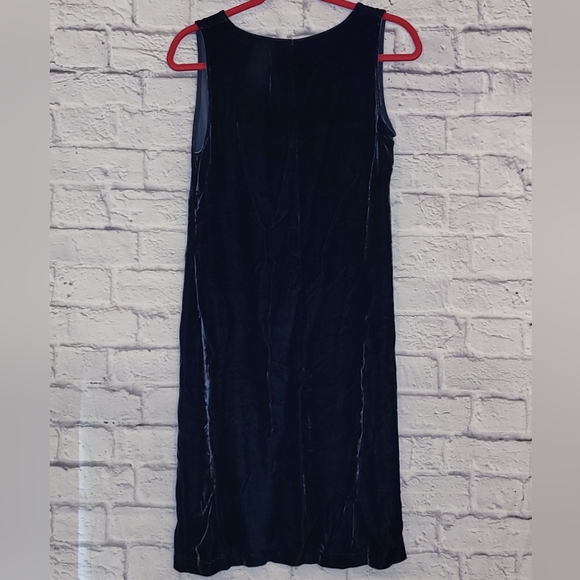 Studio 412 Navy Velvet Knee Length Midi Dress Size XS - Picture 3 of 9